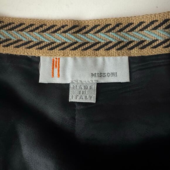 MISSONI Skirt 28 Pleated Wool Above Knee Side Zip Signature Design on Waist Band - Picture 9 of 11